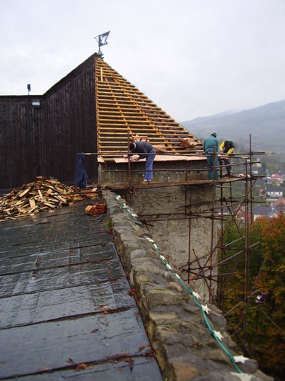 Oprava střech věží 21.- 24.10.2009